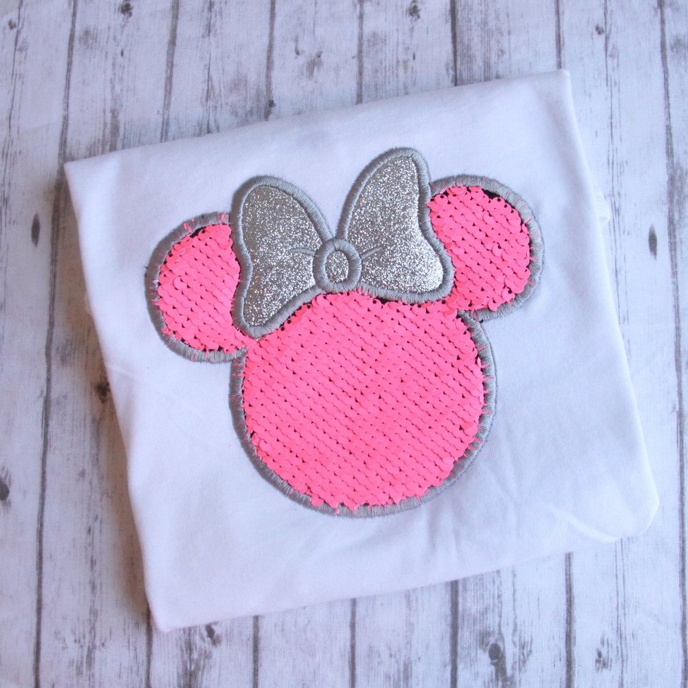 Disney Minnie Mouse Mermaid Sequin Shirt, Brand New, Size 3T - Picture 2 of 4